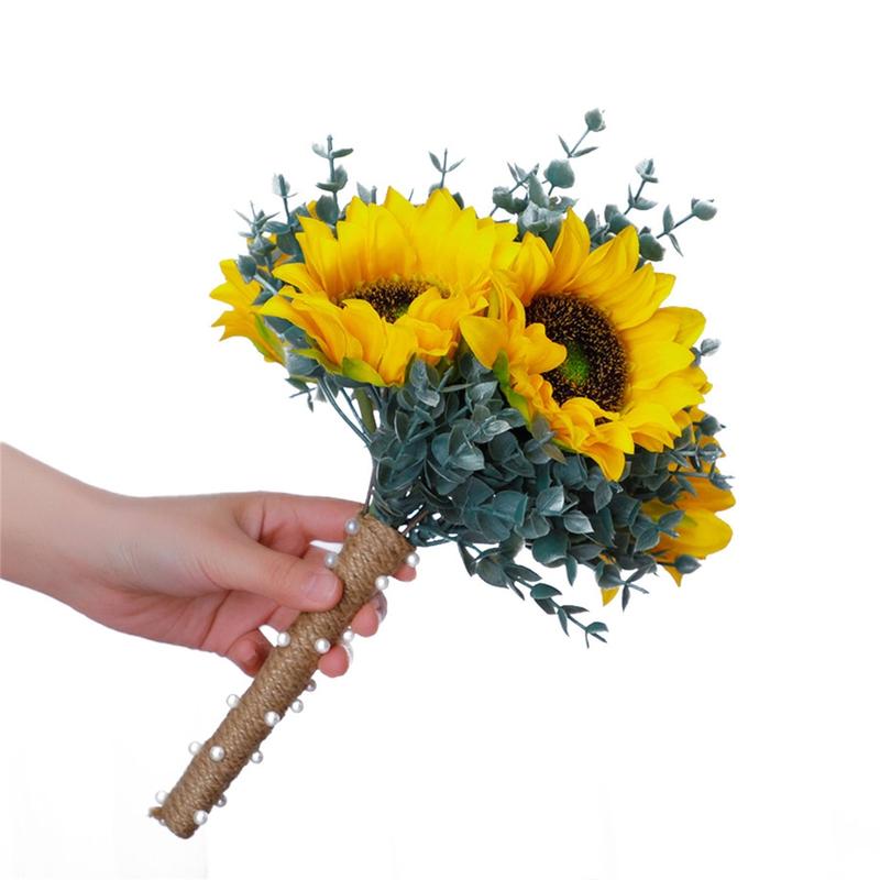 Product Introduction of Wedding Artificial Sunflower Bouquet Simulation Flower Ornaments Decoration for Wedding Flower Arrangement Decoration 47