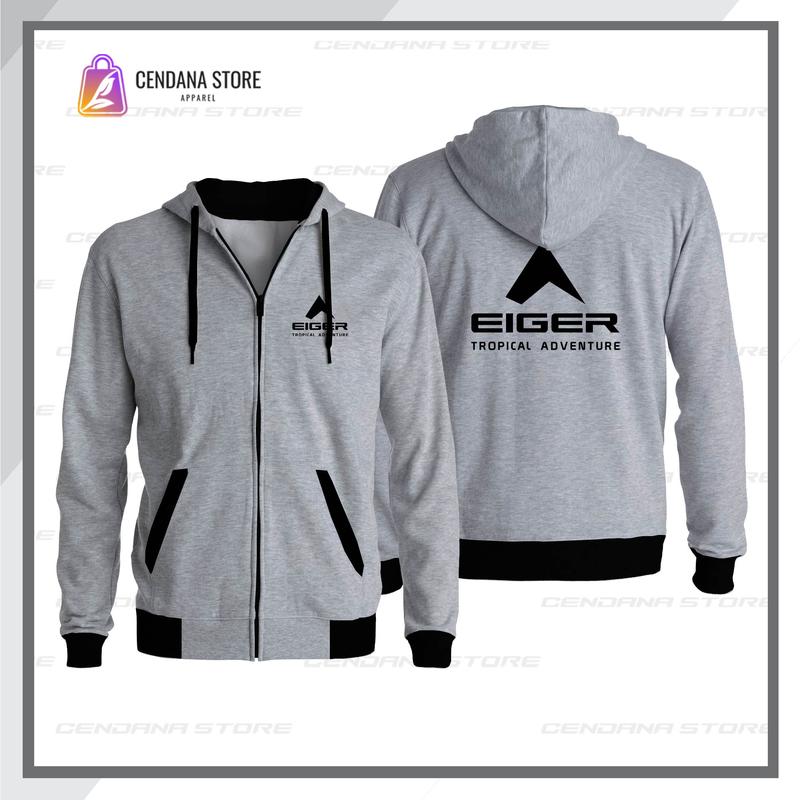 Jaket Gunung Sweater Eiger Adventure Pakaian Katun Fleece 3