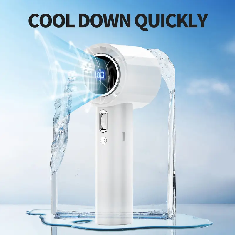 [COD] Quạt cầm tay mini tốc độ cao 2025 mới cấp nguồn qua USB thích hợp sử dụng ngoài trời thích hợp cho mọi người cầm tay có màn hình kỹ thuật số tốc độ thay đổi vô cấp phụ kiện quạt nhỏ mạnh mẽ 1