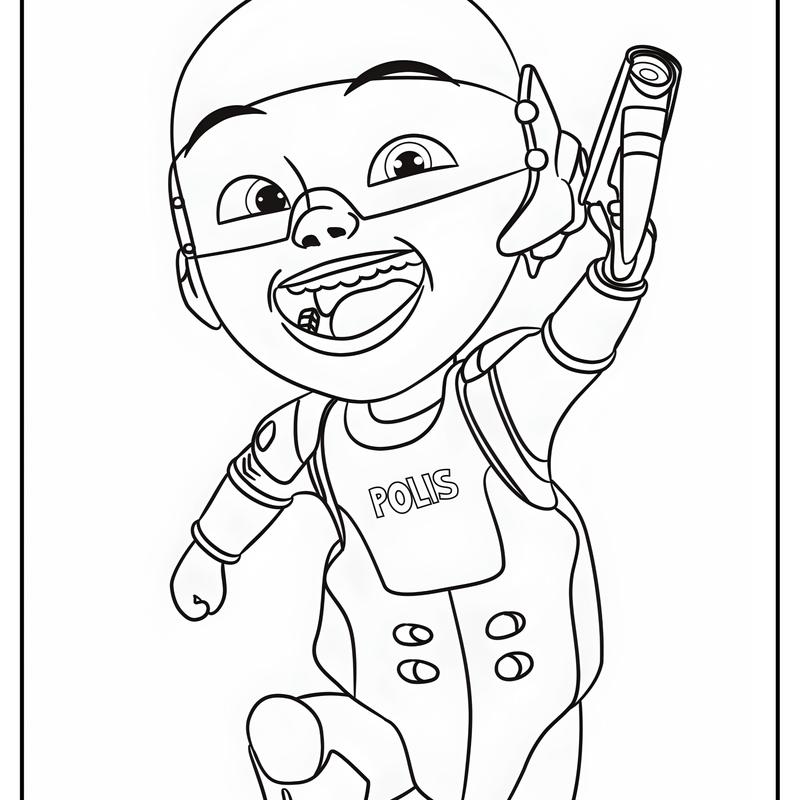 kertas gambar mewarnai anak A4 (UPIN & IPIN) / Pendidikan / Beraneka warna Belajar Perempuan Kotak Toys 3
