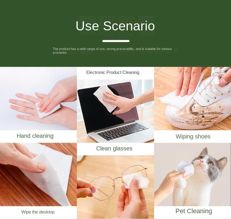 Product Introduction of Multi-Specification Functional Wet Tissue Disposable Household Hotel Commercial Wet Tissue Independent Packaging Four-Side Sealing Wet Tissue Napkin 5