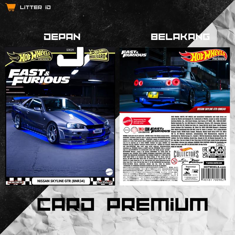 Custom Card Hotwheels Premium Nissan Skyline R34 Gen.2 0