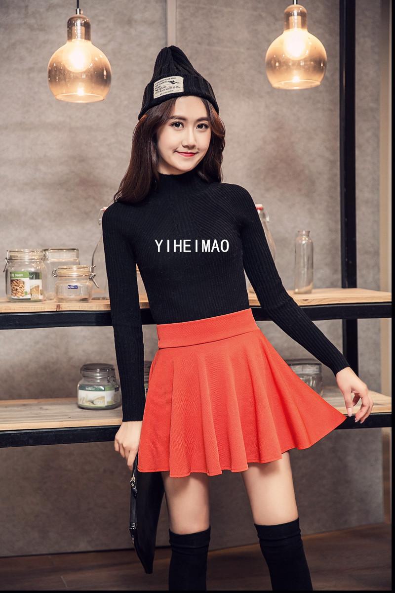 Product Introduction of [AP01] Yi black cat high waist shorts-free skirt elastic A-line skirt women's Sun skirt factory direct sales 14