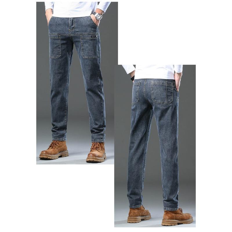 Product Introduction of S-5XL Korean Style Stretch Denim Pants Men Simple Casual Slim Fit Plus Size Jeans 9
