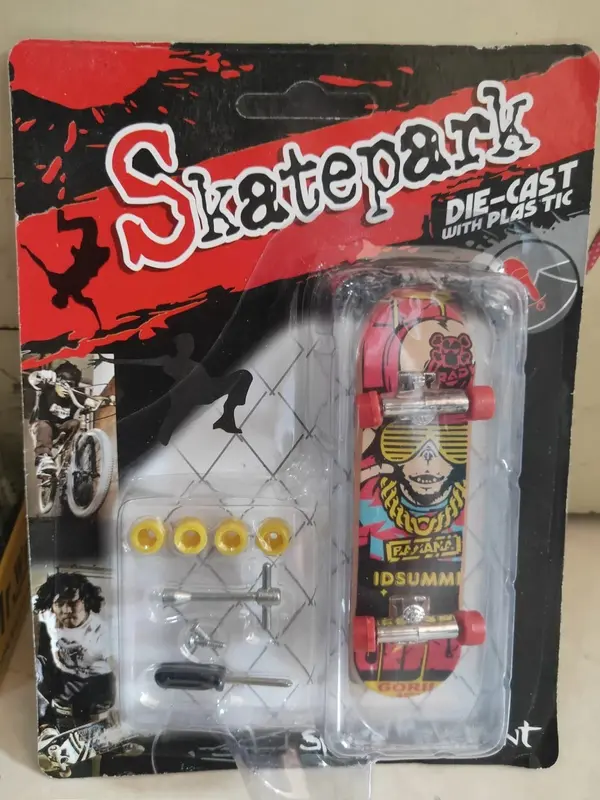 Fingerboard merk Skatepark Mainan papan Skateboard jari ukuran mini miniatur hobi koleksi Kado Fidget 3