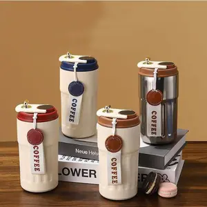 AR Termos kopi Digital LED Tumbler Kopi Aesthetic Bottle Minum Air Panas Stainless 450ML Mug