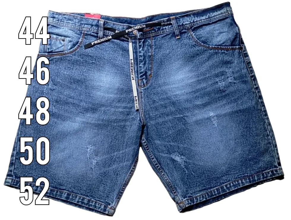 BIG SIZE CELANA PENDEK JEANS JUMBO BB 130KG 42 44 46 48  50 52 54 56 58 100KG Panjang Pria Biru  Hitam  Cowok  Denim  Stretch  Distro  Fit Slim Skinny Slimfit