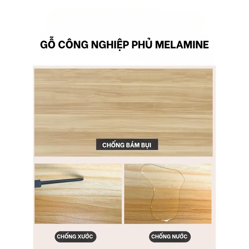 Bàn làm việc, bàn học kết hợp kệ sách chân uốn cong cách điệu thiết kế mới lạ màu gỗ tối/ gỗ sáng BH-047 [Nội Thất 5C] 3