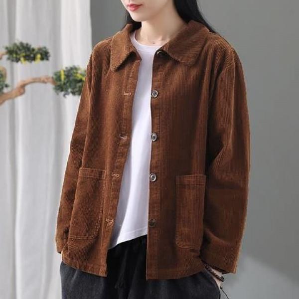 Product Introduction of Áo Khoác Vải Nhung Kẻ Ngoại Cỡ Cho Nữ, Hàng Mới Về Thu Đông 2023, Phong Cách Hàn Quốc, Dáng Rộng Vừa Vặn, Áo Khoác Thời Trang Thường Ngày Áo Cardigan 19