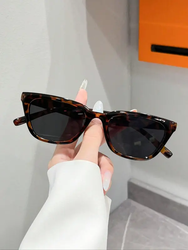 Unisex Vintage Cat Eye Frame Sunglasses, Trendy Casual Sunglasses for Everyday Use, Fashion Accessories for Outdoor Activities 4