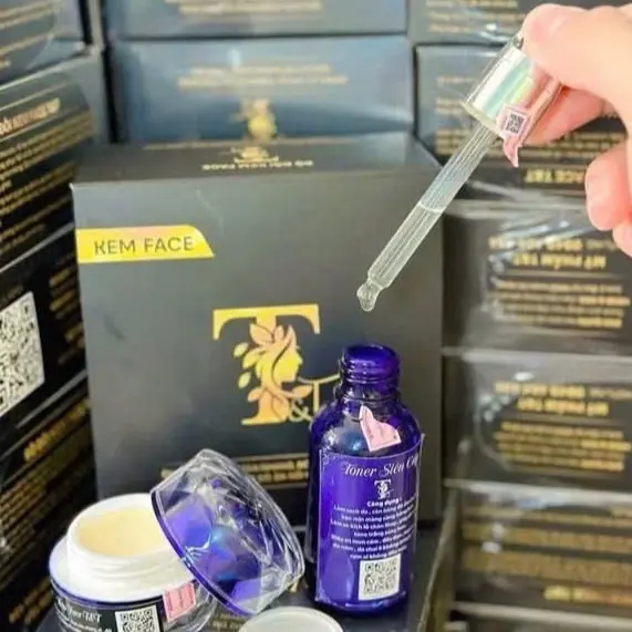 Combo kem face và toner T-T serum T-T 3