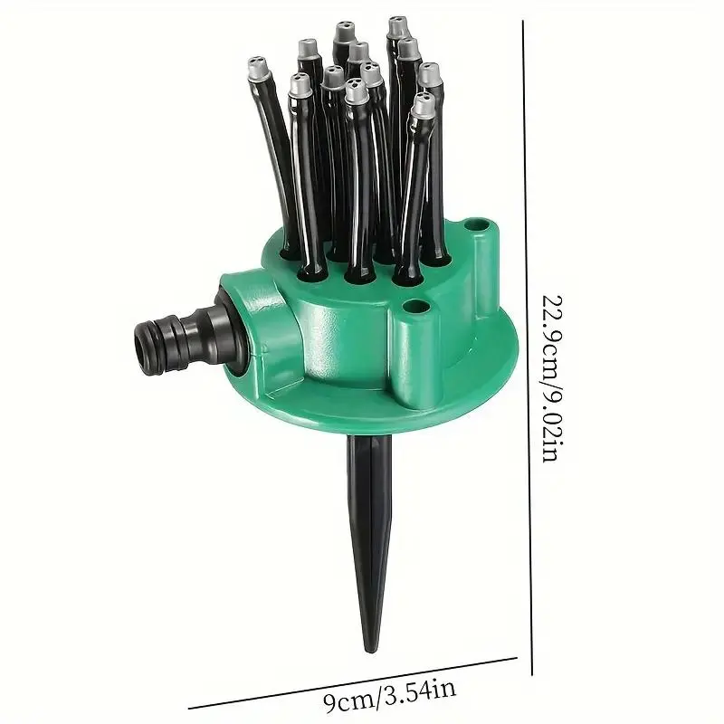 360 Degree Automatic Multi-head Watering Sprayer, Garden Sprinkler Head, Yard Watering Device, Watering Equipment for Garden, Outdoor, Modern Garden Water Hose, Automatic Watering Stakes 1
