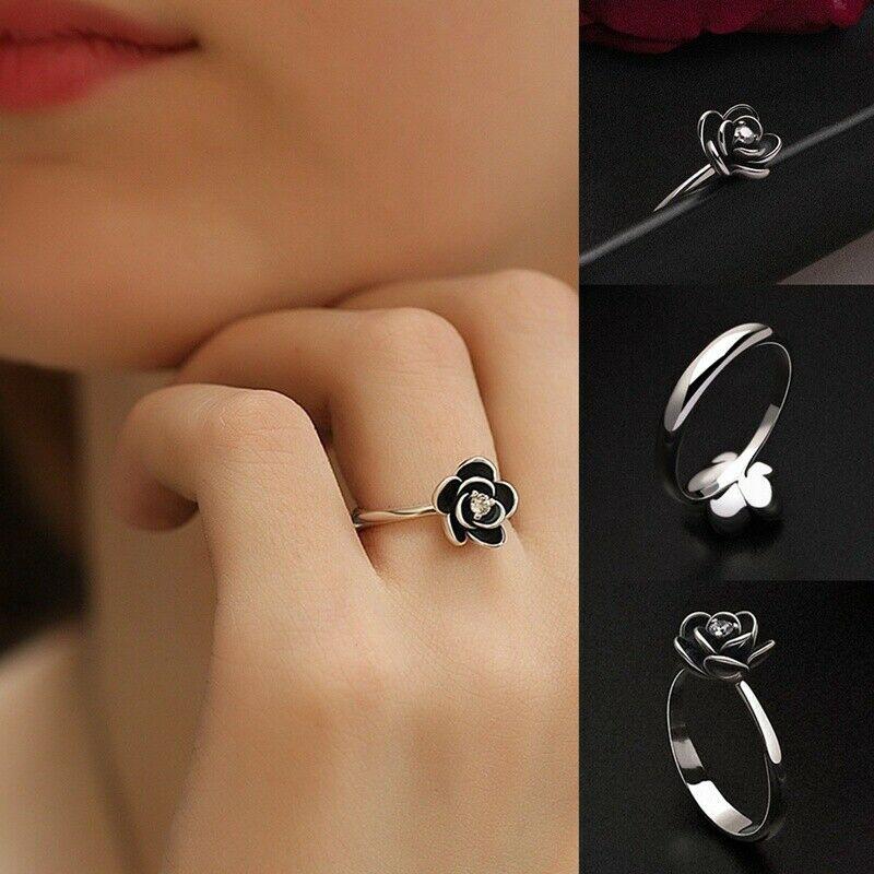 Nhẫn Hoa Hồng Siêu Lấp Lánh, Thời Trang Mới, Dành Cho Nữ, Nhẫn Đính Hôn Hoa Sáng Tạo, Zhizhong 2
