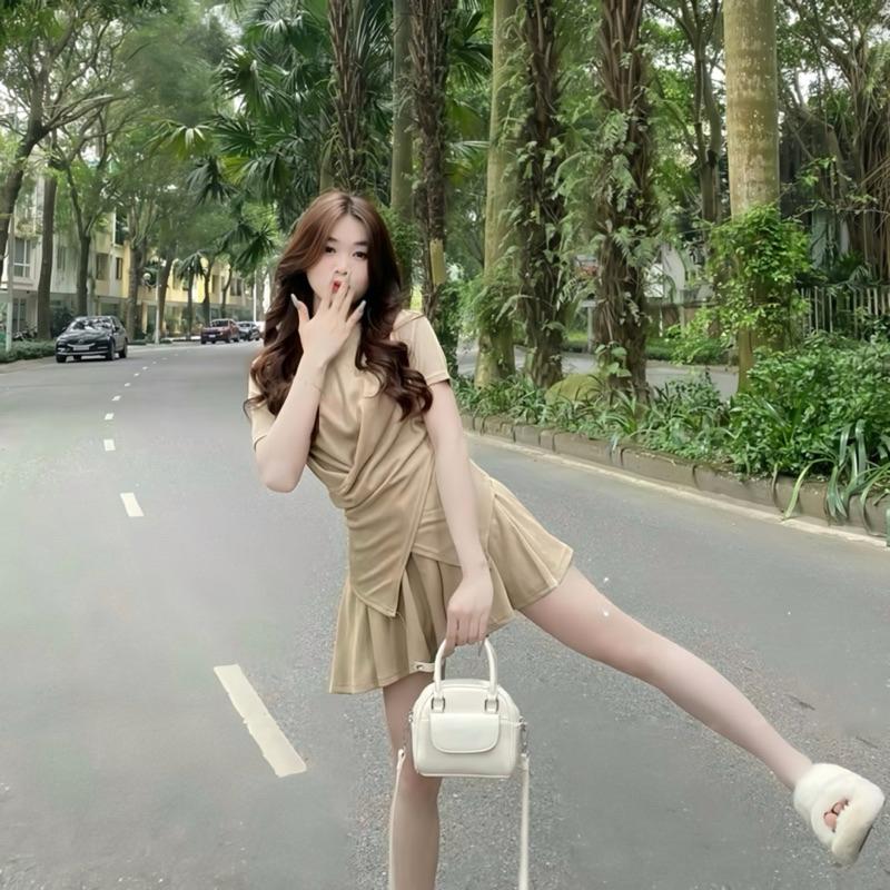 Sét Bộ Gồm Xoắn Eo Cộc Tay Kèm Quần Ống Xoè (SB1) 5