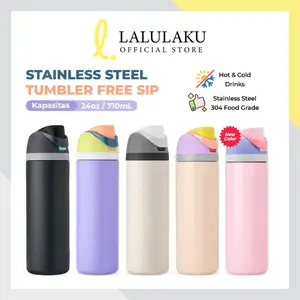 Tumbler Minum Freesip Botol Thermos Aesthetic Insulated Stainless Steel SUS304 Vacuum Flask 600ml 710ml