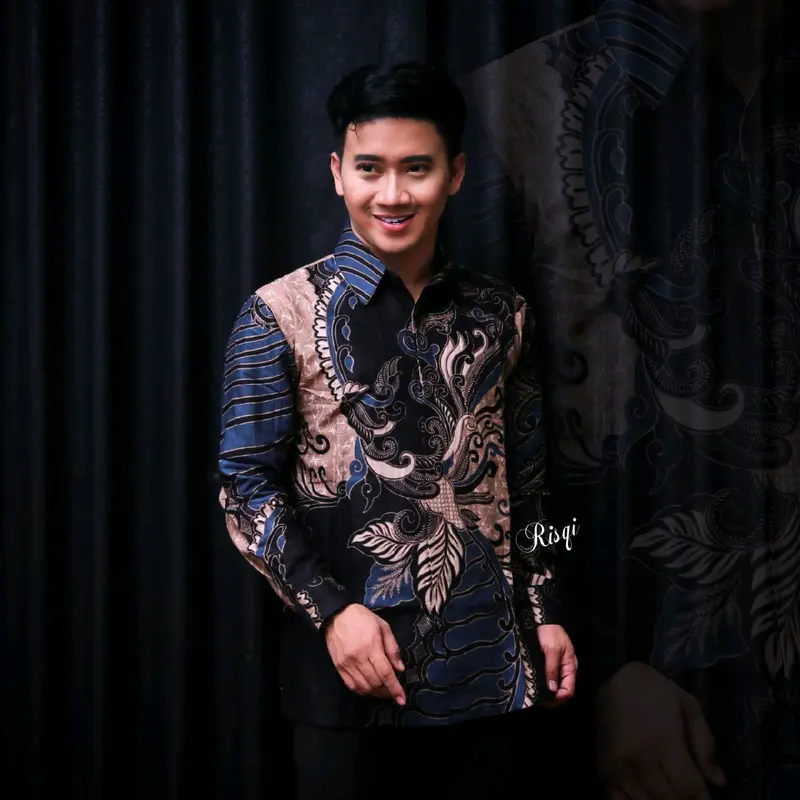 Kemeja Batik Pria Lengan Panjang Motif Sangkuriang Cowok Katun Nyaman Baju Pendek 3