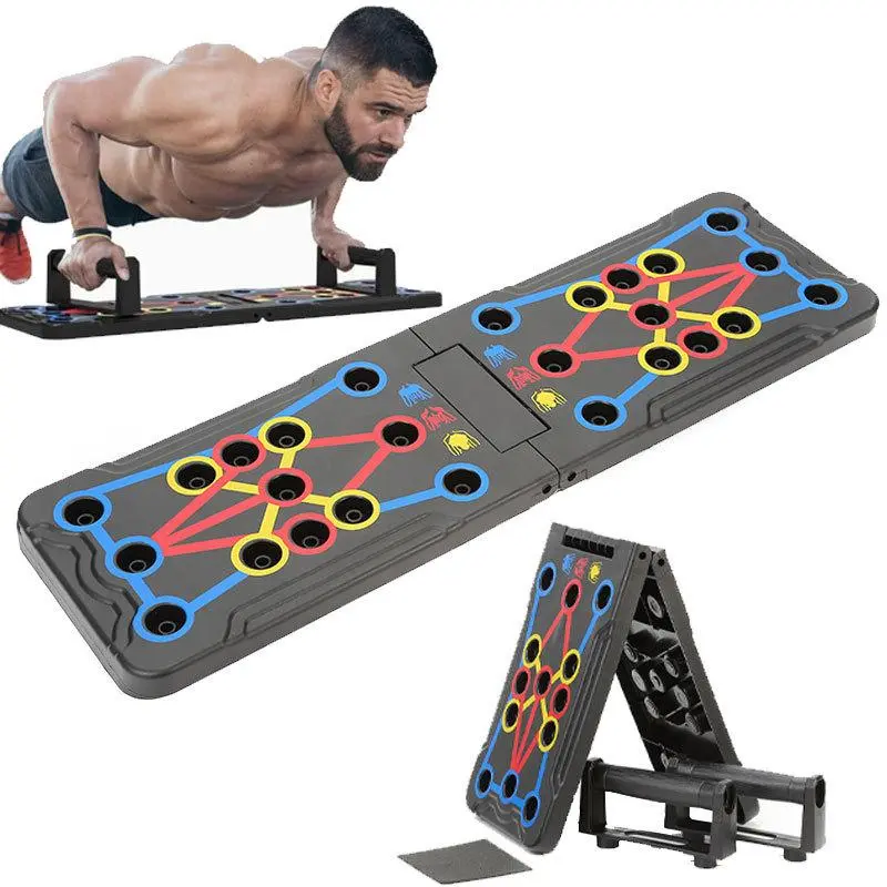 Portable Folding Push Up Board, 1 Set Multifunctional Abdominal Trainer, Professional Fitness Equipment for Home Gym