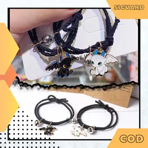 SIGVARDSTORE - Gelang Magnet Couple Pasangan Pacar Sahabat Bestie Best Friend 2 Pcs GLG8 Perempuan Laki-laki Karet Plastik Bracelets