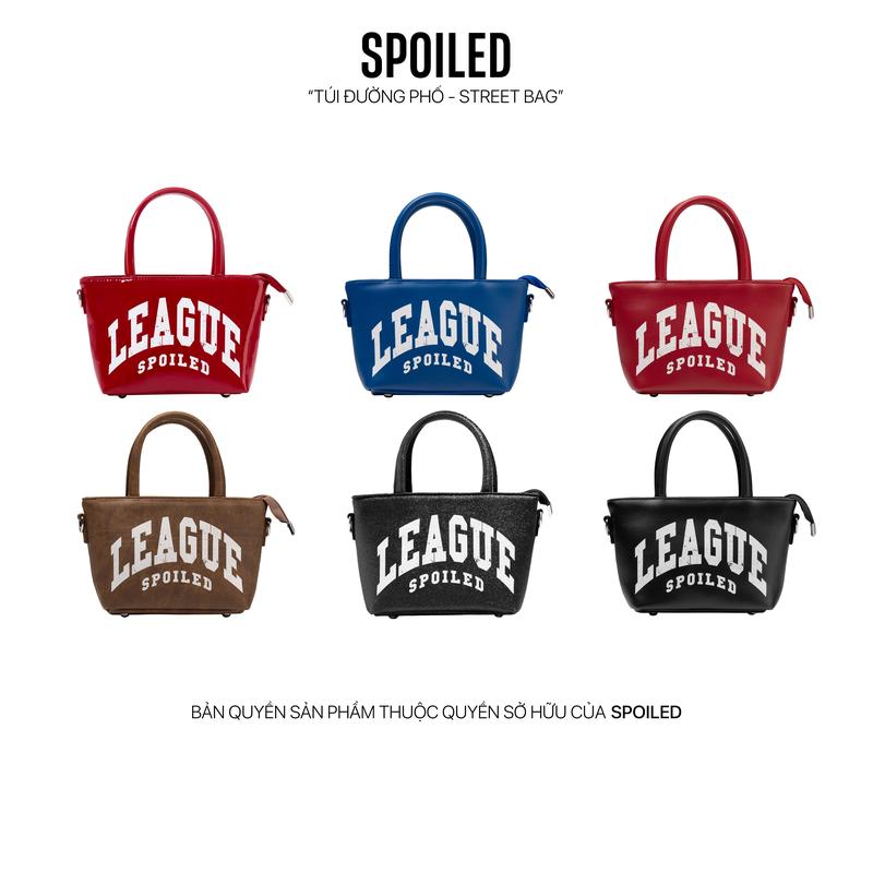 SPOILED Túi đeo chéo Mini League Da PU cao cấp / Đỏ, Xanh dương, đen, nâu