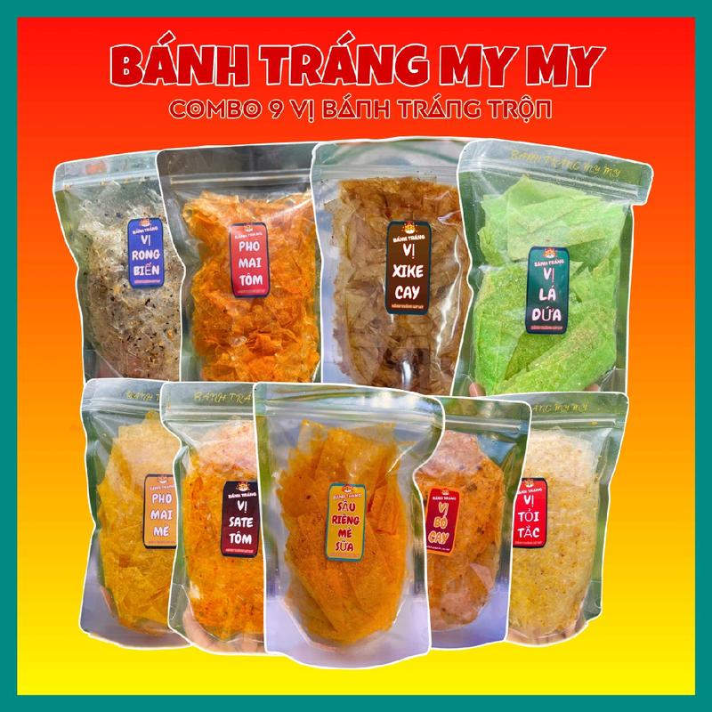 9 Bịch Bánh Tráng Trộn Tây Ninh-Bánh Tráng My My- Ăn Vặt