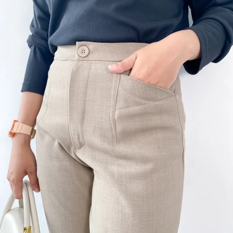 CUTBRAY PANTS | CELANA PANJANG WANITA HIGHWAISTED POLOS SIZE M L XL High Kancing 3
