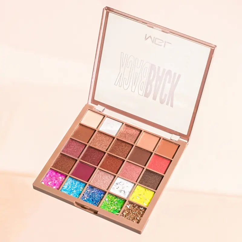 [Skistore] BPOM Eyeshadow Magic Square MGL Pallete 25 Full Color Shimmer Glitter & Matte Pigmented Eye-Catching 3
