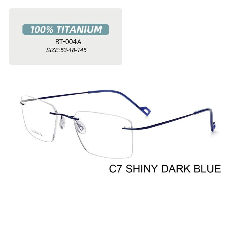 Product Introduction of Shile Replica RT-004-A Business Rimless Pure Titanium Optical Glasses Frame No Hinge Super Elastic Made in Shenzhen 11