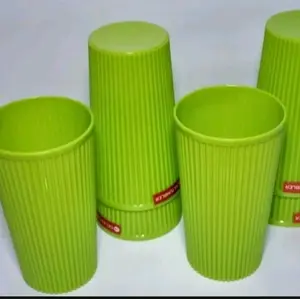6 pcs gelas bambu hijau