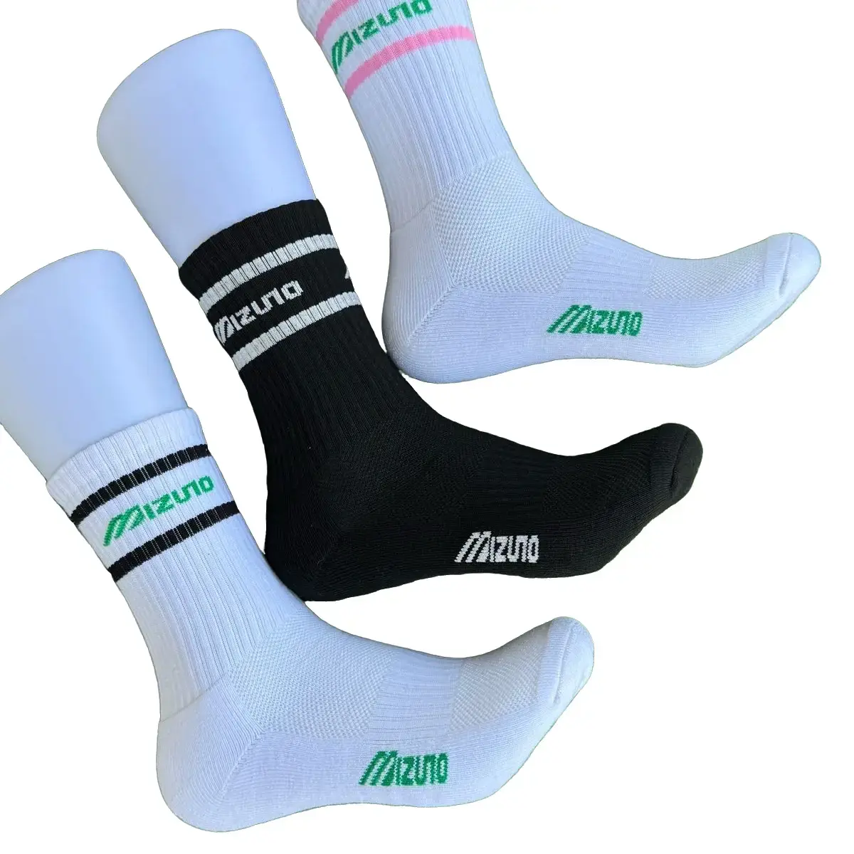 Tất thể thao Mizuno cổ cao Trần bông êm ái trống tụt - Menswear, Nam Sport