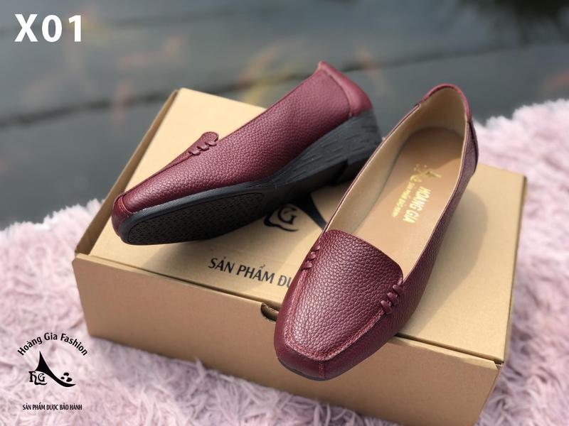 Giày búp bê da bò đế xuồng mũi vuông 3
