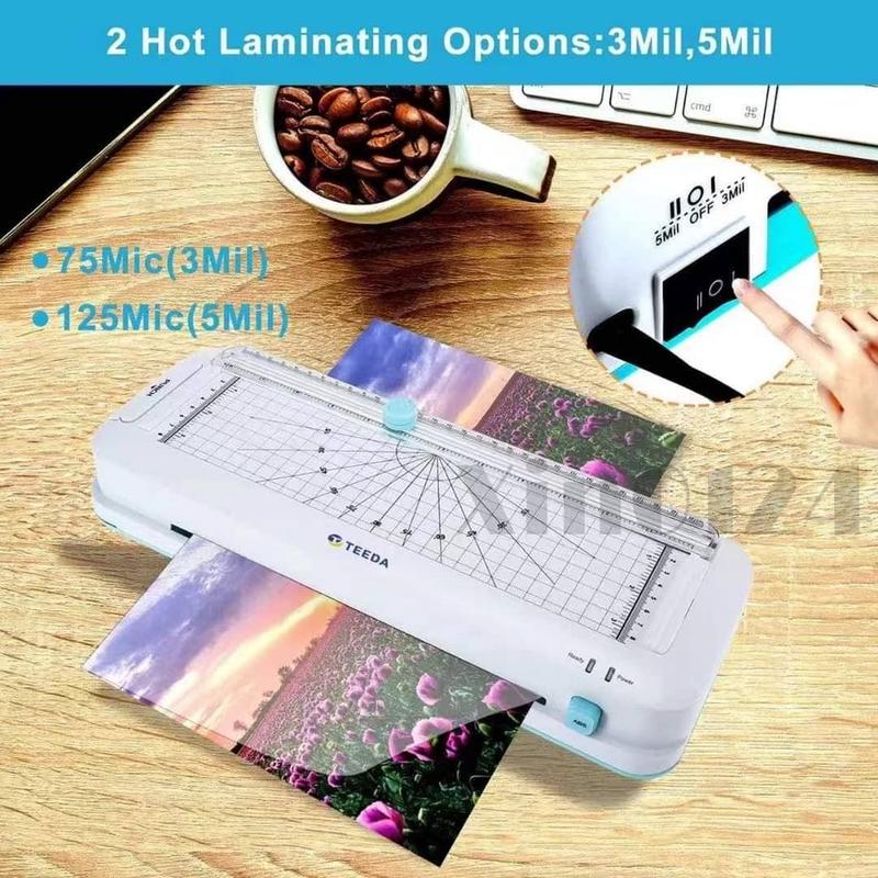 Product Introduction of TEEDA GSJ-6 A4 Laminator With Puncher Cutting Photo Paper Card Documents Office Laminating Machine 23