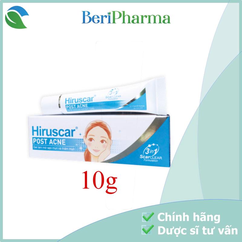 Hiruscar Gel Hỗ Trợ Làm M.ờ S.ẹ.o M.ụ.n Và T.h.â.m M.ụ.n Post Acne 10G | BigBuy360 - bigbuy360.vn