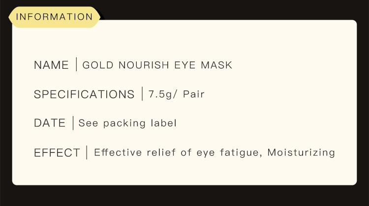 Product Introduction of ZOZU Gold Eye Mask Hydrating Nourishing Anti-Wrinkle Eye Mask 2