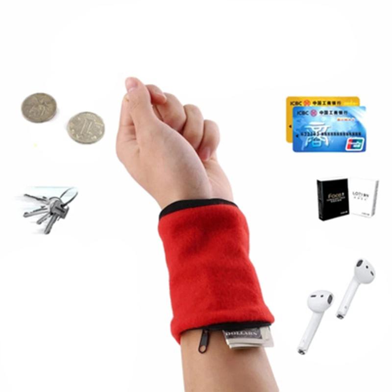 Product Introduction of Mini Wrist Wallet Key Pouch Band Fitness Sports Zipper Wristband Running Gym Cycling Safe Coin Purse Cotton Wrist Bag Men Women 0