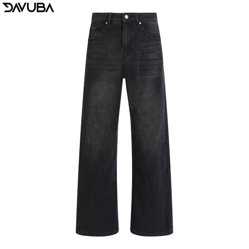 Quần Jeans Ống Rộng DAVUBA trơn SM113 2