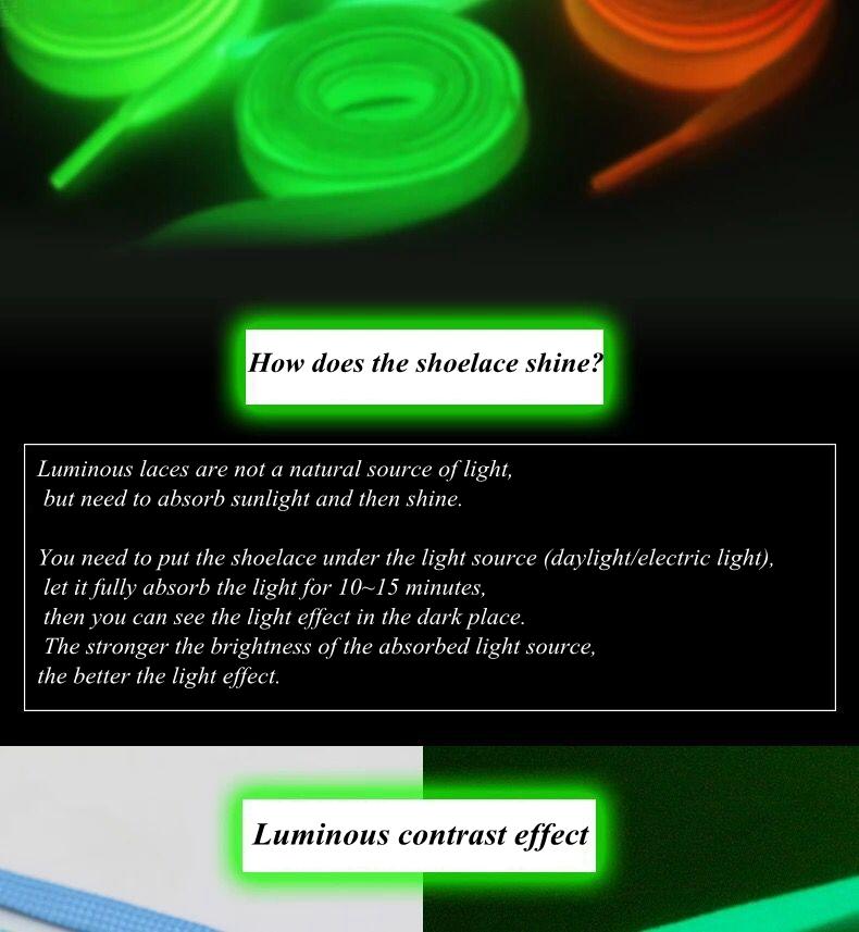 Product Introduction of 1Pair Luminous Shoelaces Sneakers Shoelace Flat Shoe Laces Flash Party Glowing Shoe Lace Kids Adult Fluorescent Shoelaces 3