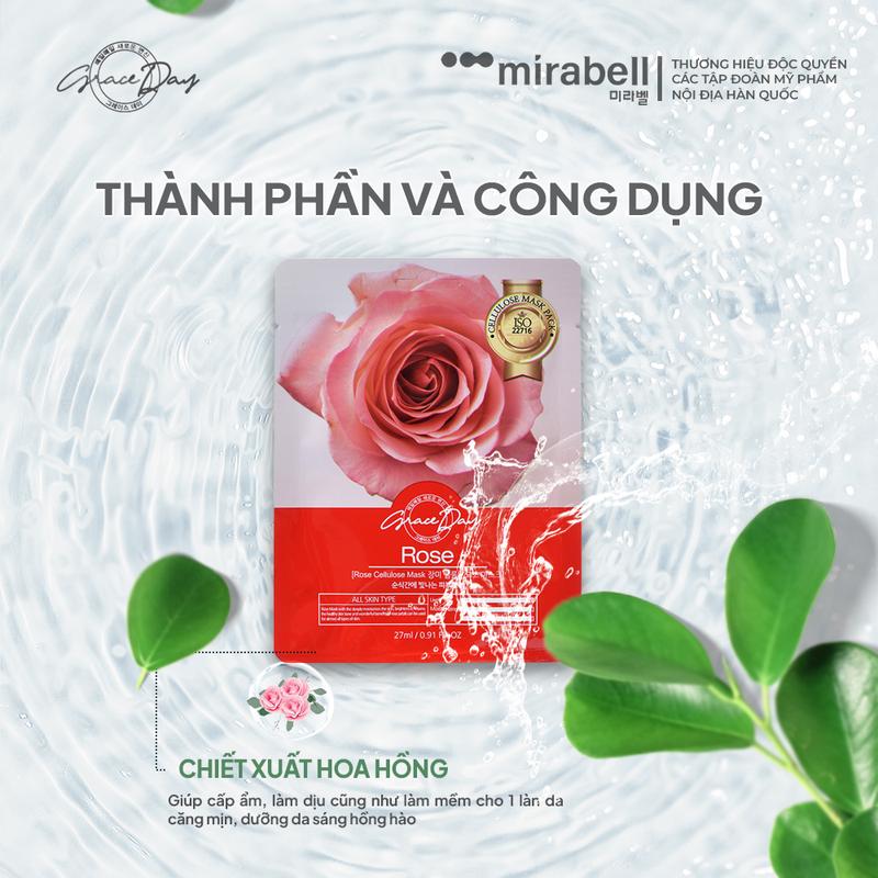 Mặt nạ Graceday Rose Cellulose dành cho da nữ - Skincare 1