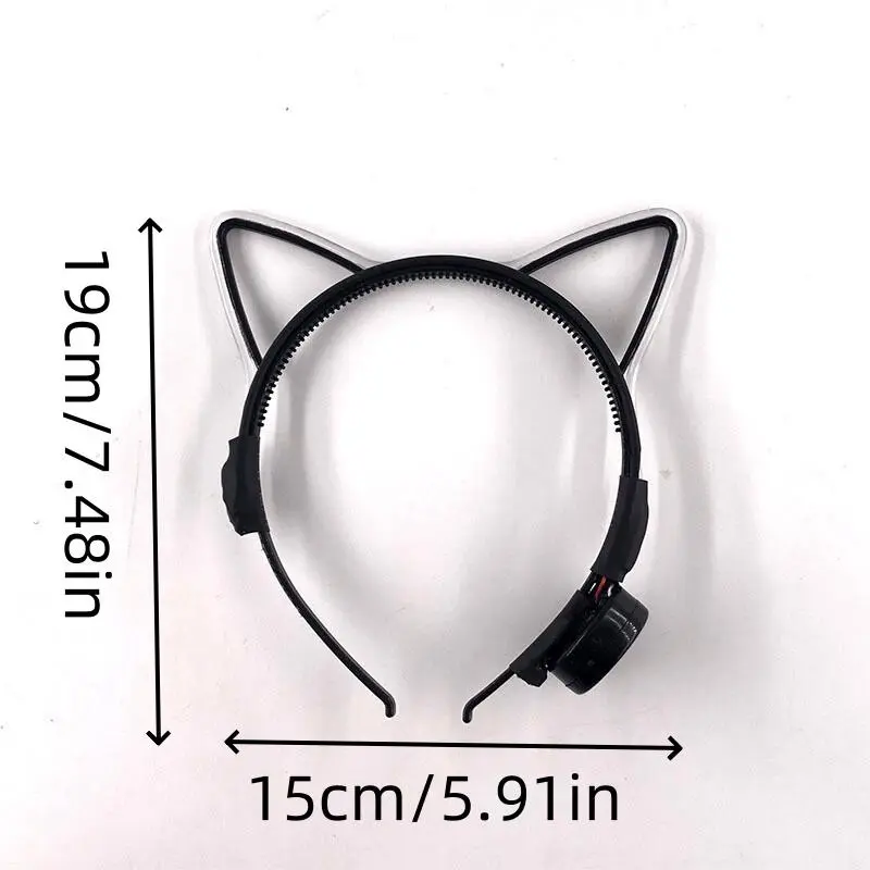 LED Light Up Cat Ear Headband, 1 Count Cute LED Headband, Party Decoration Supplies for Festival, Party, Concert, Photobooth Props 1