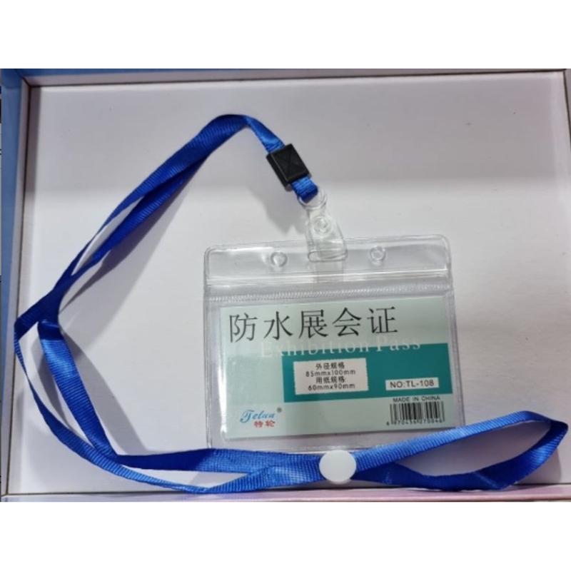 50 bộ dây+mặt Bộ dây đeo thẻ dây phù hiệu kèmbảng tên nhưa dẻo cao cấp ngang hoặc dọc