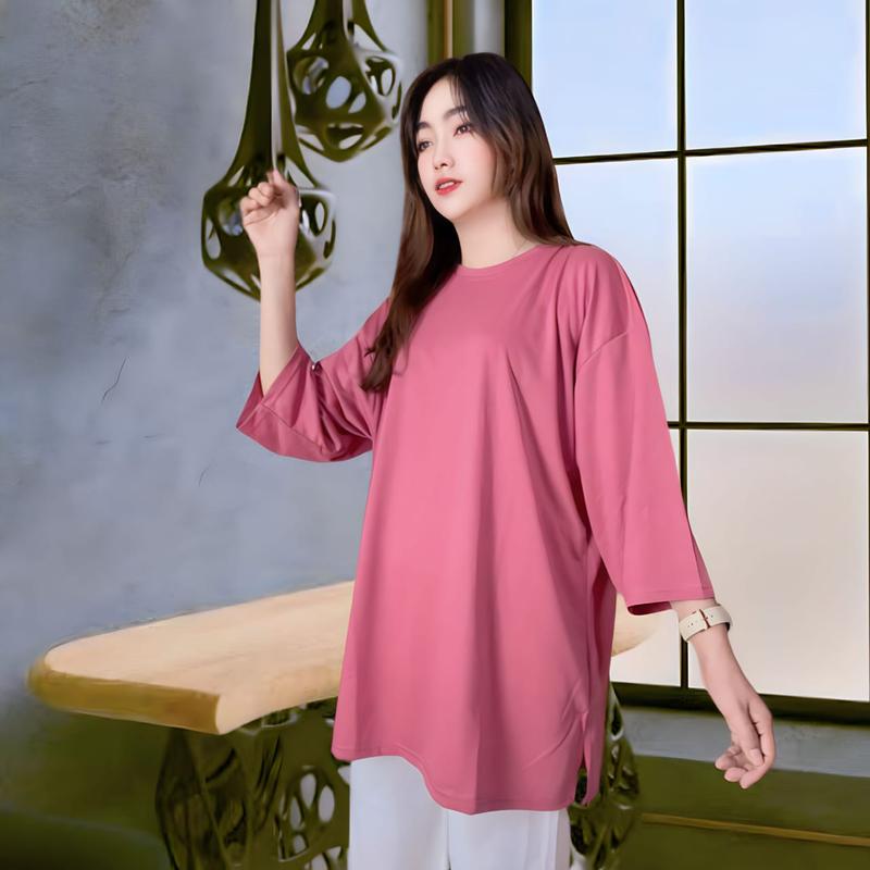 DEWIE ATASAN OVERSIZE LD 130 POLOS BASIC baju wanita kaos oblong Panjang Variasi Kombinasi DEWIE ATASAN OVERSIZE LD 130 POLOS BASIC baju wanita kaos oblong Panjang Variasi Kombinasi