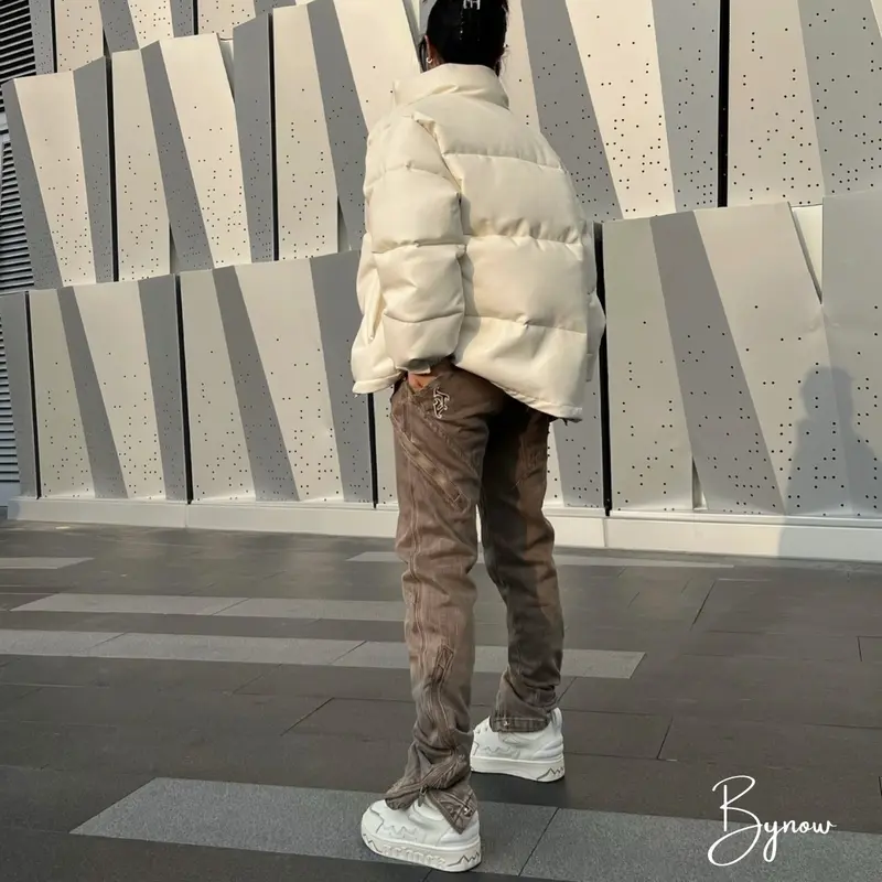 [Hàng Sẵn] Quần Kaki Nâu Phối Khoá Kéo HipHop Phong Cách Đường Phố Pants Menswear 5