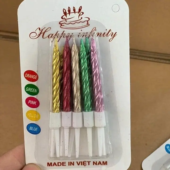 Nến xoắn nhũ nhiều màu - sản phẩm chất lượng