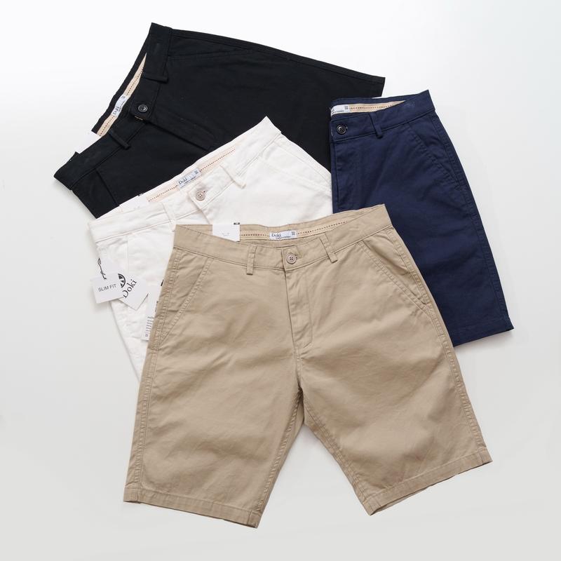 Quần Short Nam Kaki - Doki cao cấp 8 Màu đẹp, quần sooc nam chất co giãn thoải mái, quần đùi nam cotton, quần short kaki nam thoáng mát 2