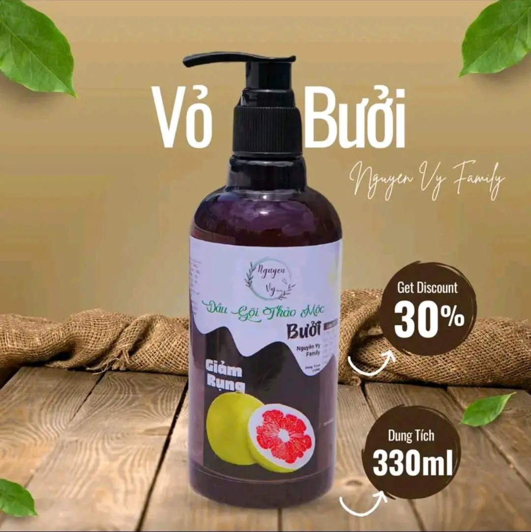 dầu gội thảo dược hương bưởi 330ml giúp giảm  khô sơ gãy rụng