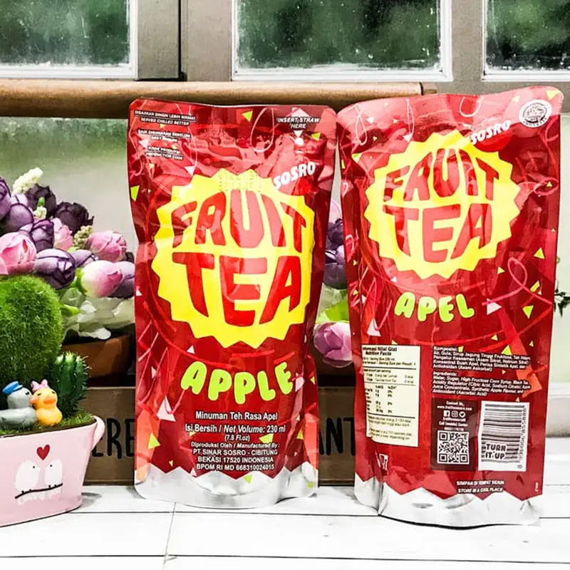 Minuman Fruit tea Sosro 200 ml isi 24 pcs Rasa Apel Teh botol Sosro Lemon Lemon 0