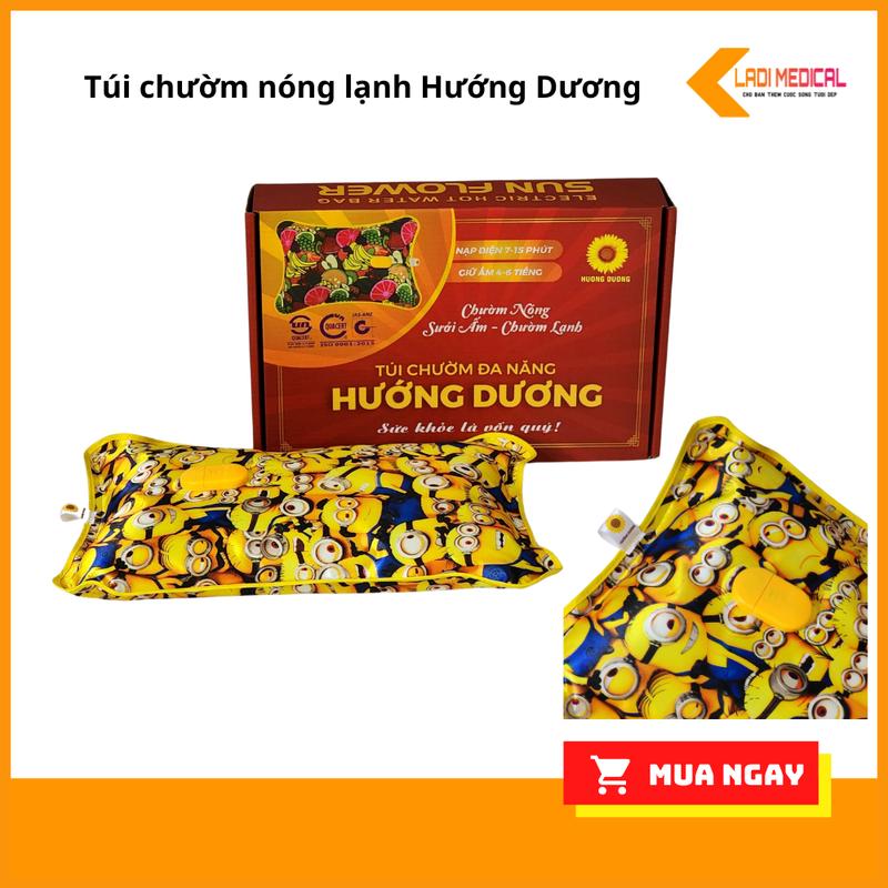 Túi chườm nóng lạnh Hướng Dương đã kèm dây sạc Túi suởi ấm sạc điện, chườm nóng lạnh, sưởi ấm bụng, chân tay màu sắc ngẫu nhiên