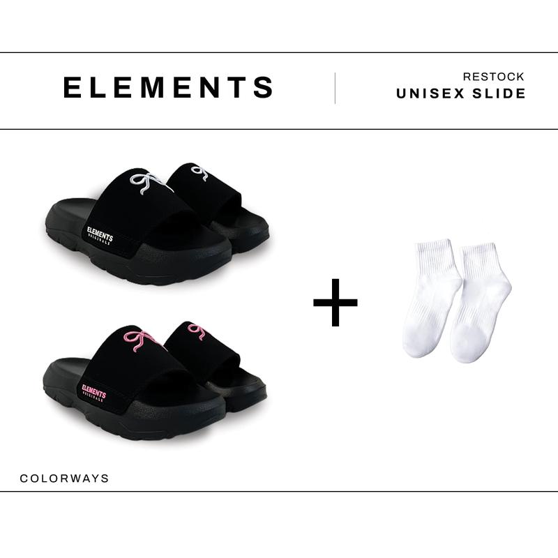[TẶNG VỚ] E04 - Dép Elements Sweet Bow quai nhung đế cao - ( Slipper ) Dép Elements nơ thêu đế bánh mì xinh xắn - Elements