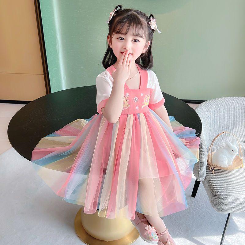 Product Introduction of Hanfu Girl's Thin Dress Tang Suit Summer Chinese Style Baby Children's Clothing 10