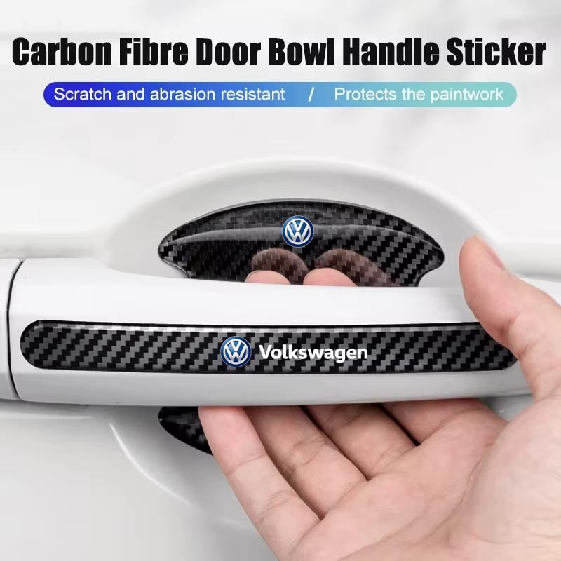 Product Introduction of Car Door Carbon Fiber Protection Sticker Handle Film Door Bowl Protector For Volkswagen VW Polo Jetta Golf mk6 mk7 Beetle Passat b7 Tiguan Vento Car Sticker 0