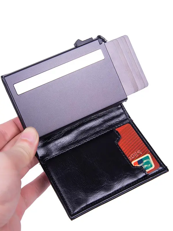 Men's Business Style Minimalist Wallet with Card Slots, RFID Blocking Card Holder, Casual Trendy Wallet for Work & Daily Use 3